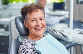 Portrait of smiling older dental patient